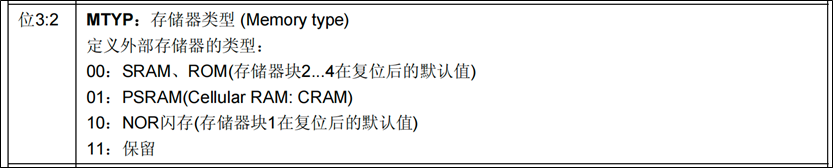FSMC-SRAM软件设计-存储器类型-2